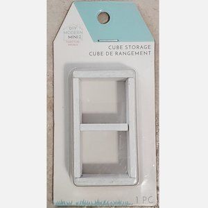 Doll House 2 Cube Display Shelf White Shelves Miniature Furniture Dollhouse Mini
